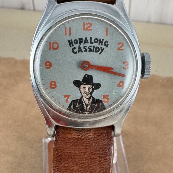 SOLD Vintage 1950s HOPALONG CASSIDY Silver Tone Watch - Picture 7 of 8